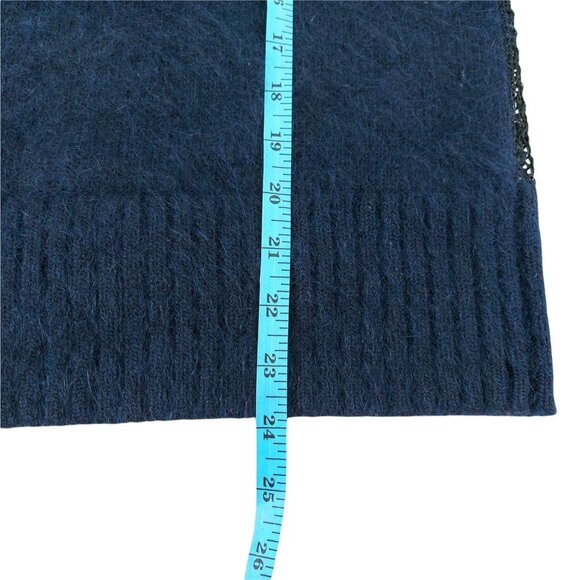 AllSaints Minako Angora Mesh Sweater Navy Blue Size 4 Small - Picture 13 of 15